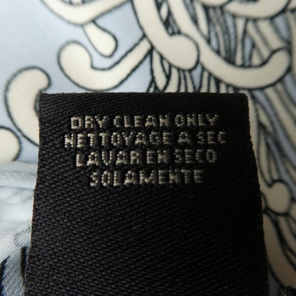 Vintage 90s Y2K BCBG Sweetheart Midi Dress Floral Pale Blue Knit Sharkbite Hem M - Picture 7 of 7